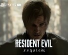 Banner de Resident Evil Requiem con el logotipo de Leon y PS5 Pro