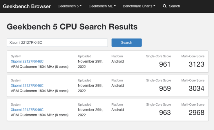 (Fuente de la imagen: Geekbench)