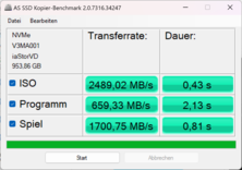 Prueba de copia AS SSD