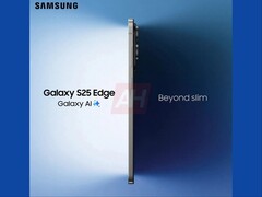 Galaxy Imagen filtrada del S25 Edge que muestra el perfil lateral del teléfono ultradelgado. (Fuente de la imagen: Android Headlines)