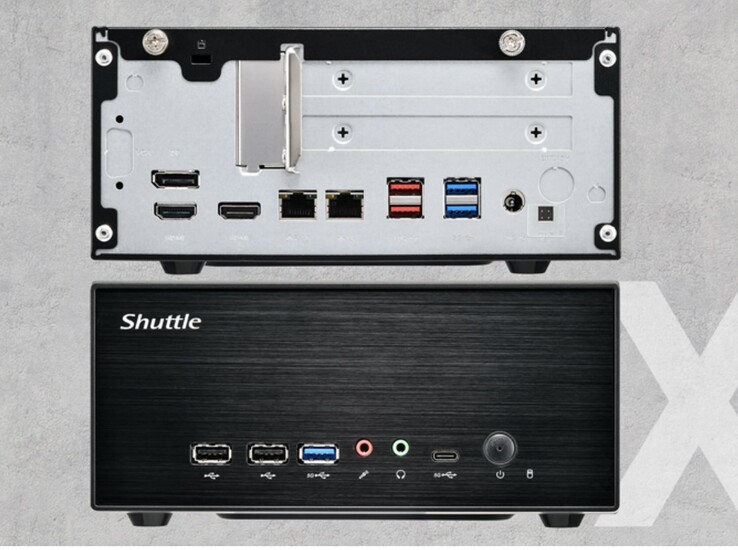El mini PC Shuttle XH860G2 dispone de un buen número de puertos, entre ellos Ethernet dual.