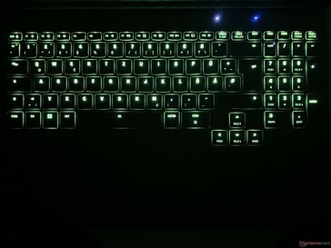 Retroiluminación del teclado (en verde, por ejemplo)