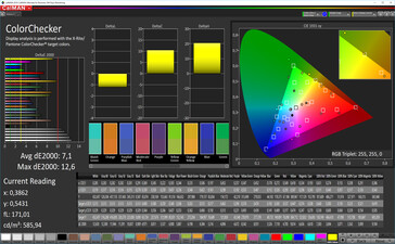 CalMAN: Precisión de color - espacio de color objetivo sRGB