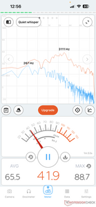 El ventilador es muy ruidoso y funciona constantemente, rondando los 40-42 dB.