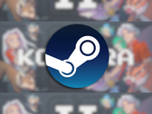 En la imagen, el logotipo de Steam sobre la miniatura del juego, difuminado.
