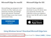 Microsoft Edge para Linux ya está disponible en Microsoft.com para su descarga como producto final (Fuente: Propia)
