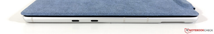 Izquierda: 2x USB-C 3.2 Gen.2 (10 Gbit/s, carga, modo DisplayPort ALT)