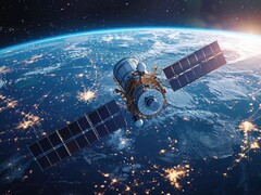 Una imagen generada por IA de un satélite orbitando la Tierra. (Fuente de la imagen: Александр Лобач, Adobe Stock)