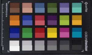 ColorChecker: El color de destino se muestra en la mitad inferior de cada campo.