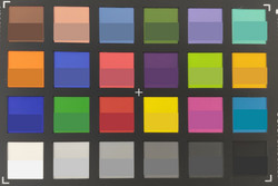 ColorChecker: El color de referencia se muestra en la mitad inferior de cada área de color.