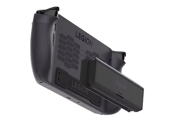 El banco de energía Legion Go 65W 12800mAH se acopla magnéticamente a la parte posterior del Legion Go S. (Fuente de la imagen: Lenovo)