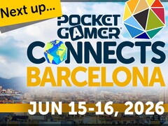 Imagen promocional oficial de Pocket Gamer Connects Barcelona 2026.