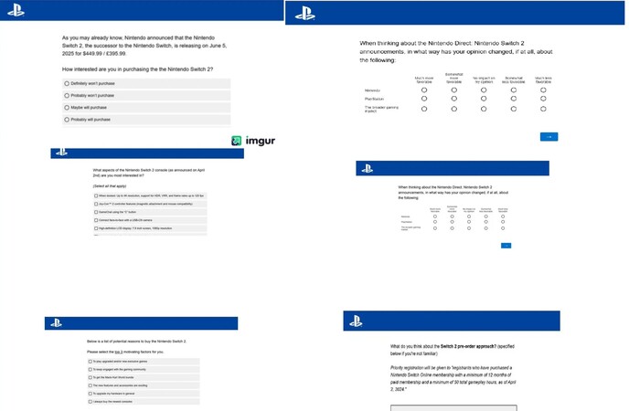 Encuesta de PlayStation sobre el anuncio de Nintendo Switch 2 (Fuente de la imagen: captura de pantalla, cuenta X de eXtas1s)