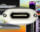La captura real de Apple iPhone 15 Pro ha confirmado aparentemente que se ha incluido un puerto USB-C. (Fuente de la imagen: 9To5Mac & @URedditor - editado)