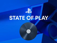 Cartel de «State of Play» de PlayStation en el que se muestra un disco de PS5