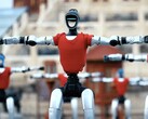Robots de Unitree durante una actuación coreografiada