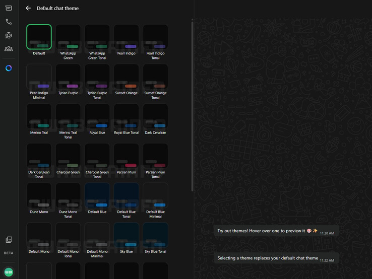 WhatsApp está probando temas para su aplicación web