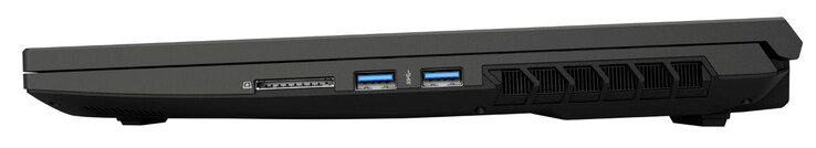 Lado derecho: Lector de tarjetas SD, 2x USB 3.2 Gen 1 (USB-A)