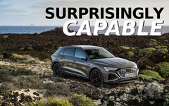 A pesar de su claro pedigrí para circular por carretera, el Audi Q8 e-tron eléctrico con su sistema quattro de doble motor consigue algunas hazañas impresionantes fuera del asfalto. (Fuente de la imagen: Audi - editado)