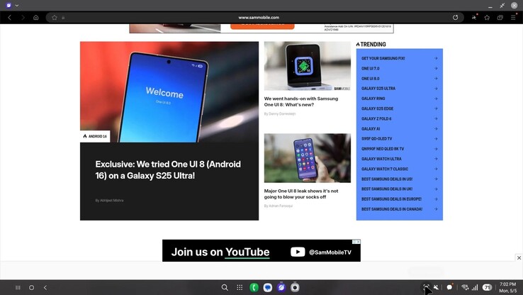 Samsung DeX en One UI 8. (Fuente de la imagen: SamMobile)
