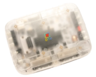 Consola FPGA SuperStation One Transparent Collection con carcasa Frost translúcida.