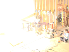 Una imagen de la bombilla brillando a plena potencia (Fuente de la imagen: styropyro; captura de pantalla recortada)