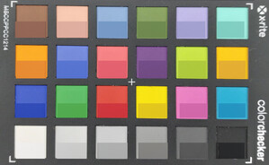 ColorChecker: El color de destino se muestra en la mitad inferior de cada campo.