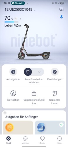 Aplicación Ninebot F3 Pro