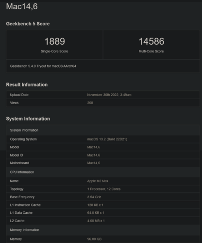 (Fuente de la imagen: Geekbench)