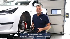 Meyle ofrece sólidos recambios para la suspensión OEM de Tesla. (Fuente de la imagen: Meyle/YT)