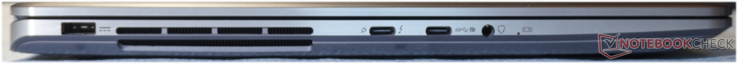 Izquierda: Fuente de alimentación, Thunderbolt 4, USB-C (10 Gb/s, PD, DP), auriculares