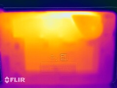 Prueba de esfuerzo de temperaturas superficiales (parte trasera sin cubierta)