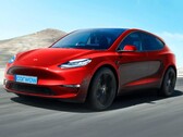 Render del Tesla Model 2 hatchback (imagen: CarWow)