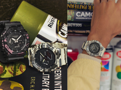 En la imagen: los Casio G-Shock GA-2100CM-8A y GA-2100CM-5A (izquierda), y el GA-2100CM-5A (derecha).