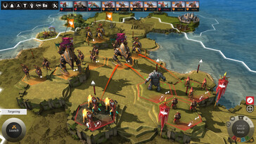 Una imagen que muestra una batalla en Endless Legend.