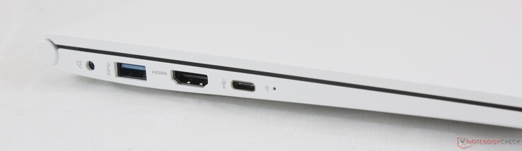 Izquierda: adaptador de CA, USB 3.0 Tipo A, HDMI, USB 3.0 Tipo C