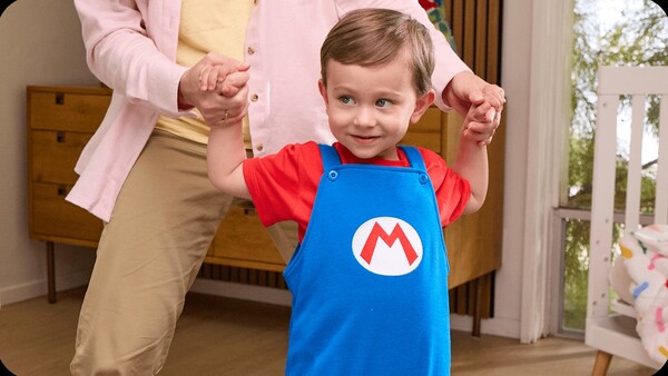 Nintendo también venderá una gran variedad de ropa con temática de Mario para bebés, niños pequeños y niños. (Fuente de la imagen: Nintendo)