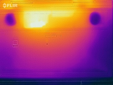 Temperaturas de la superficie durante la prueba de resistencia (abajo)