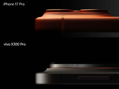 La serie Vivo X300 parece tener protuberancias de cámara más elegantes que el iPhone 17 Pro. En la imagen: una foto comparativa del X300 Pro y el iPhone 17 Pro. (Fuente de la imagen: Han Boxiao)