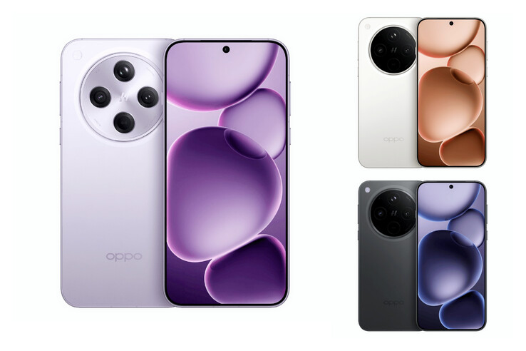 El "Find X8S+" en sus 3 rumoreadas combinaciones de colores. (Fuente: Digital Chat Station vía Weibo)