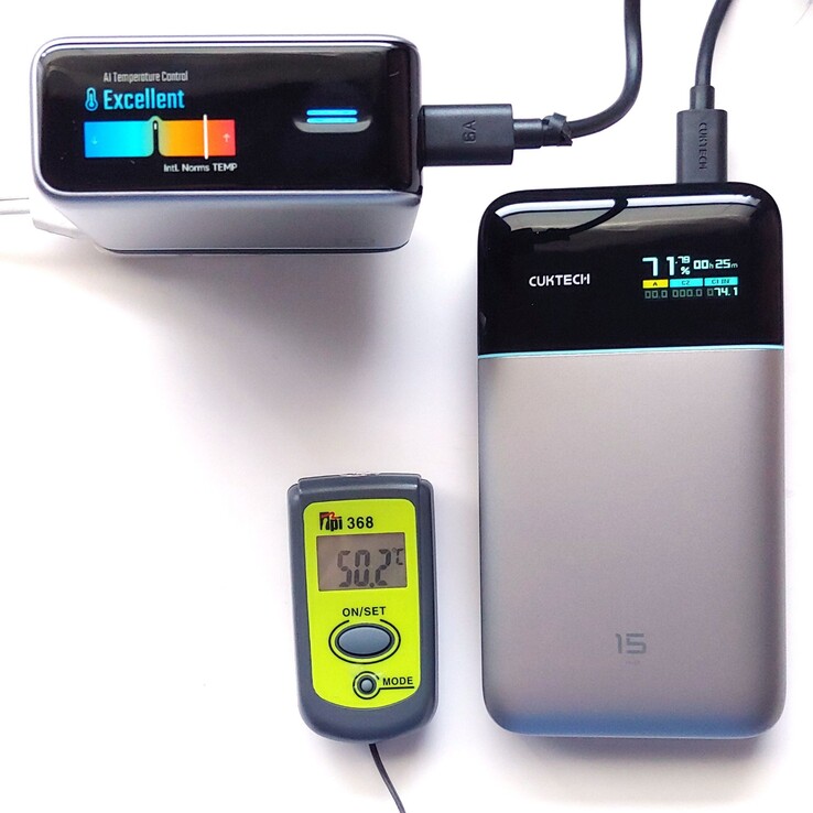 La Cuktech 10 Ultra alcanzó los 50,2°C (122,4°F) durante las pruebas.