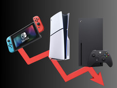 Descenso de las ventas de consolas en marzo de 2025 (Fuente de las imágenes: Nintendo of America, Microsoft Xbox Gaming, Sony PlayStation con ediciones)