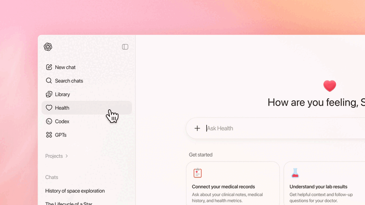 OpenAI afirma que las conversaciones dentro de ChatGPT Health no se utilizarán para entrenar a sus modelos de base. (Fuente de la imagen: OpenAI)