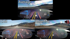 Perfiles FSD Beta de Tesla en pruebas (imagen: DÆrik/YouTube)