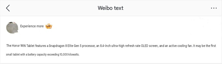 La fuente de la filtración en Weibo afirma que contará con una pantalla OLED de 8,4 pulgadas y una batería de unos 10 000 mAh.
