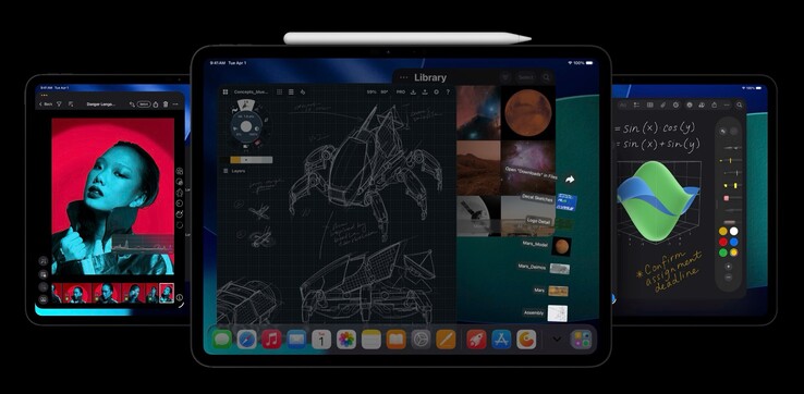 El iPhone Fold podría tener una relación de aspecto similar a la del iPad Pro (Fuente de la imagen: Apple)