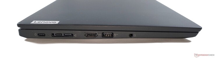 Izquierda: 2x USB-C 3.2 Gen 2, docking/mini Ethernet, HDMI 2.0, USB-A 3.2 Gen 1, conector de audio de 3,5 mm