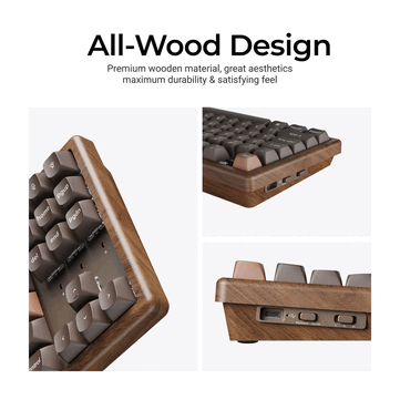 La edición All-Wood cuesta $199.99, $60 más que la K8 HE Special Edition con detalles de madera.