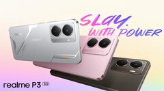 El Realme P3 5G viene en combinaciones de colores Plata espacial, Gris cometa y Rosa nebulosa (Fuente de la imagen: Realme)