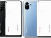El diseño de la carcasa de la cámara del Xiaomi Mi 11T se parece más al Mi 10T (L) que al Mi 11 (R). (Fuente de la imagen: Xiaomi/FCC - editado)